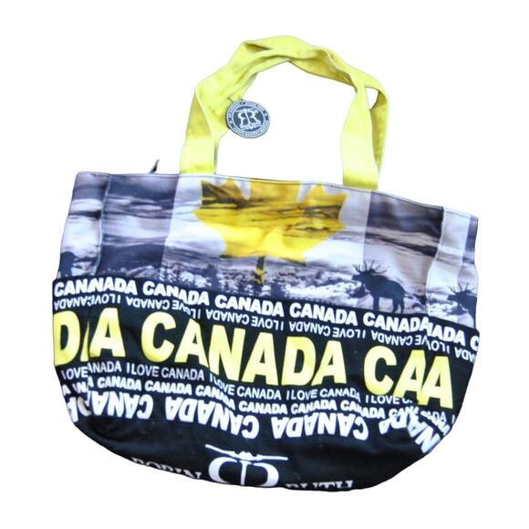 Robin Ruth Canada Shoulder Bag Black Yellow - Picture 2 of 8